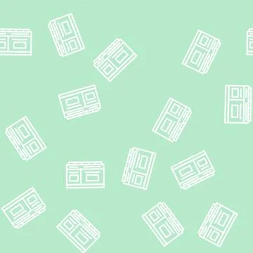 Gas range line vector seamless pattern イラスト素材