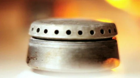 Gas ring burners Stock Footage 560668