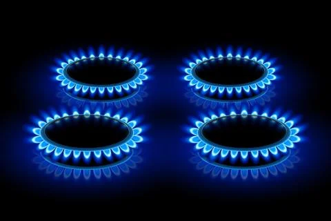 Gas ring stoves Stock Illustration