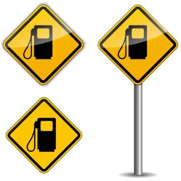 Gas roadsign	 Stock Illustration