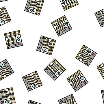 Gas safety certificates vector seamless pattern Stock Illustration