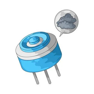 Gas sensor illustration Illustrazione stock