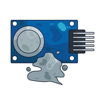 Gas sensor illustration Stock Illustration
