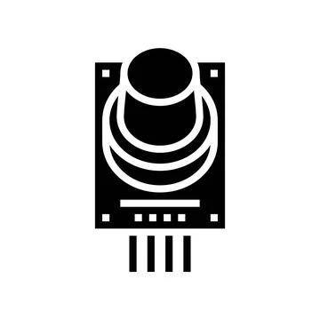 Gas sensor module glyph icon vector illustration Stock Illustration