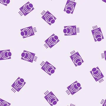 Gas sensor module glyph seamless pattern Stock Illustration