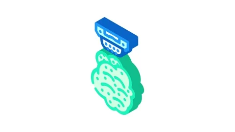 Gas sensor module isometric icon animation Video stock 327274975