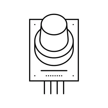 Gas sensor module line icon vector illustration Illustrazione stock