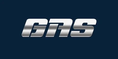 Gas Silver Effect Vector Lettering – Metallic Typography Illustration Stock Illustration