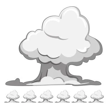 Gas smoke cloud cartoon vector graphic Stock Illustration
