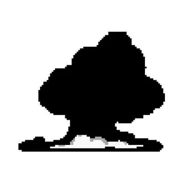Gas smoke cloud pixel art vector illustration Stock Illustration
