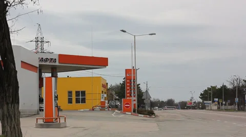 Gas Station Stock Footage 38089436