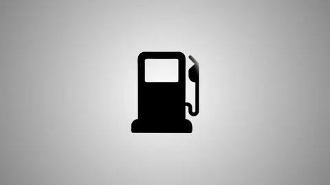 Gas station icon animation with shadow effect clean background Stock Footage 346491142