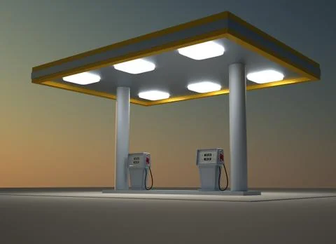 Gas station Illustrazione stock