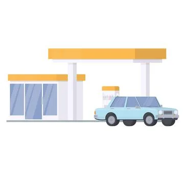 Gas station Stock Illustration