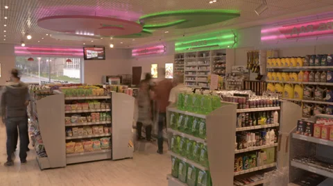 Gas station interior timelapse 02 Stock Footage 36761936