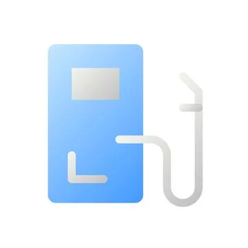 Gas station location flat gradient two-color ui icon 스톡 일러스트