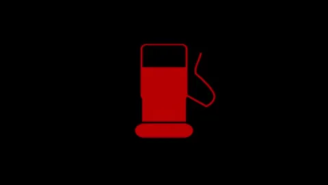 Gas station machine icon with a glowing neon effectNeon sign, petrol pump i.. Stock Footage 307291736
