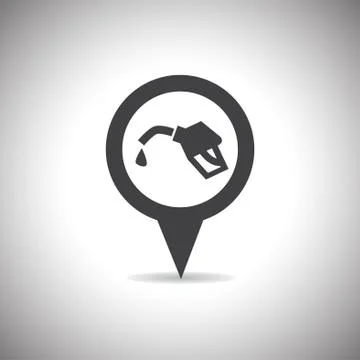 Gas station map markers Stock Illustration