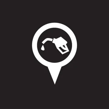 Gas station map markers Stock Illustration