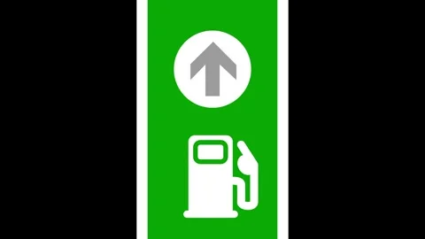 Gas Station Navigation Sign Stock Footage 334288785