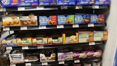 Gas Station Snack Shelf Stock Footage 88933660