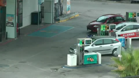 Gas Station Time Lapse Stock Footage 8912437