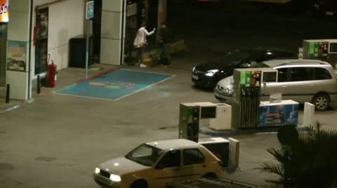 Gas Station Timelapse Stock Footage 8845605