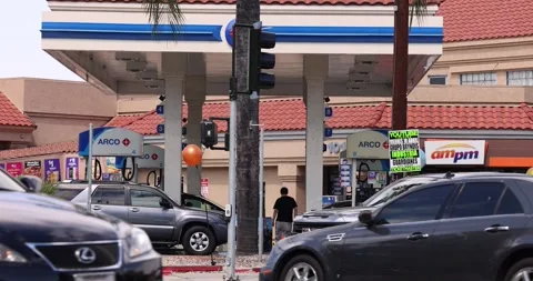 Gas Station Traffic Stock Footage 331330884