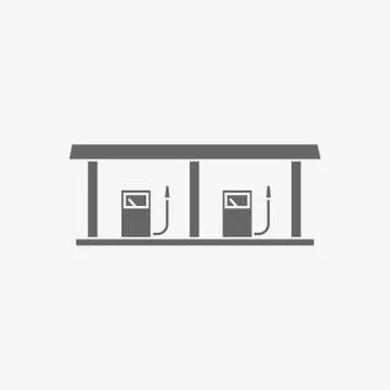 Gas station vector icon Stock Illustration