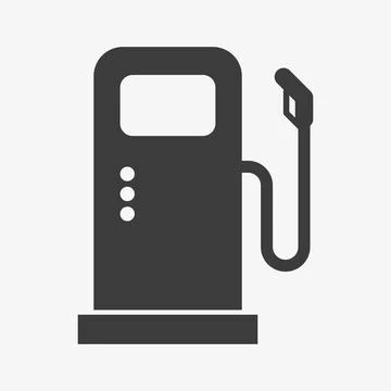 Gas station vector icon on white background Stock Illustration