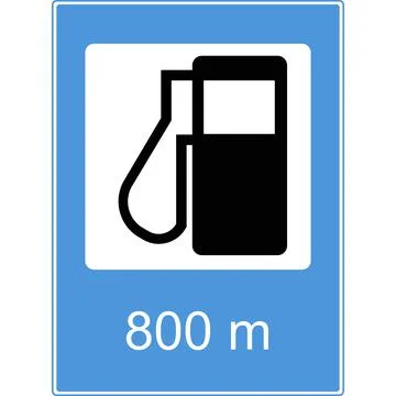 Gas station. Vector image on a blue background. Stock Illustration