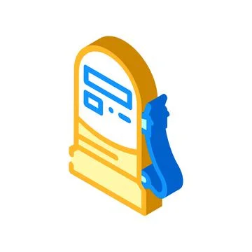 Gas station vending machine isometric icon vector illustration Stockillustratie
