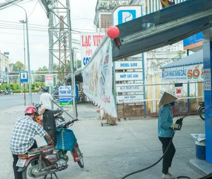 Gas station worker 스톡 사진