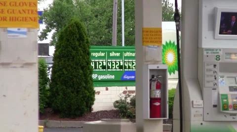 Gas station11 Stock Footage 8556907