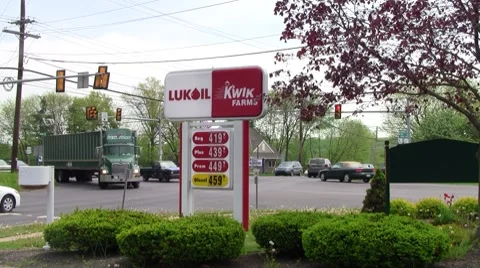 Gas station17 Stock Footage 8566722