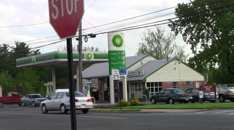 Gas station28 Stock Footage 8556425