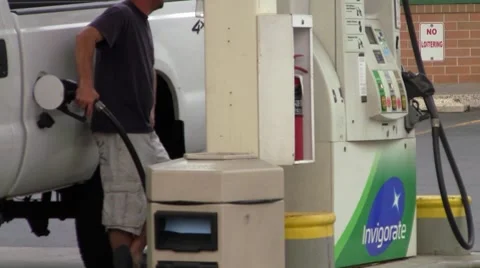 Gas station5 Stock Footage