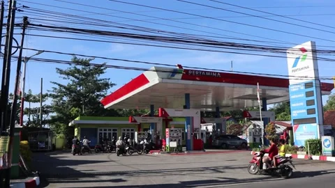 Gas stations in Java Indonesia. Stock Footage 226856081