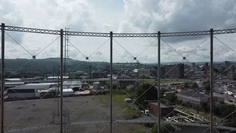 Gas Storage Drone Shot 库存影片 235197327