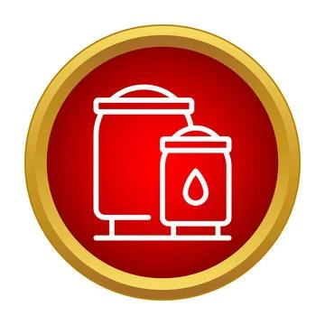 Gas storage tanks vector icon energy industry concept Stock Illustration