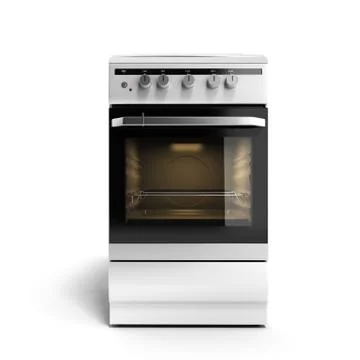 Gas stove 3d render isolated on a white background Stock Illustration