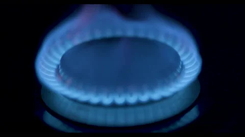 Gas stove auto ignition. Stock Footage 142072646