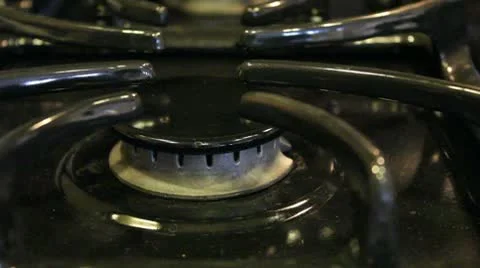 Gas stove burner flame Stock Footage 10798022