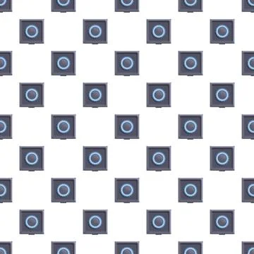Gas stove burner pattern with blue flames for cooking Stock Illustration
