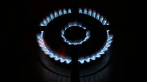 Gas Stove burning Stock Footage 72902658