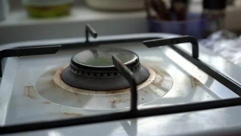 Gas stove closeup 库存影片 109628681