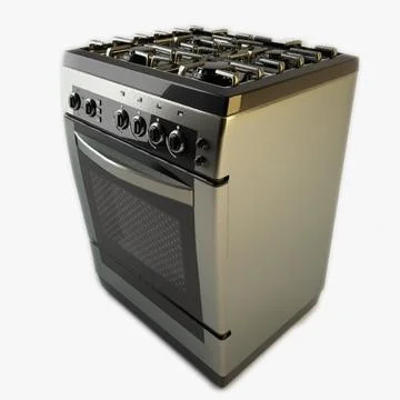 Gas stove, cooker 3D Model