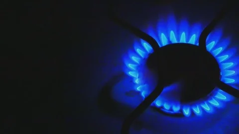 Gas stove fire Stock Footage 91550019