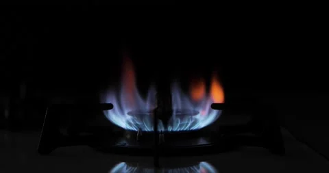 Gas stove fire Stock Footage 152198087