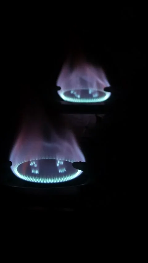 Gas stove flame Stock Footage 317287016